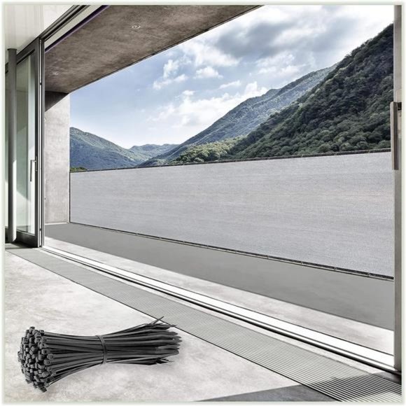 4' x 50' Grey Fence Privacy Screen Windscreen Cover Fabric Shade Tarp Netting - Picture 1 of 6